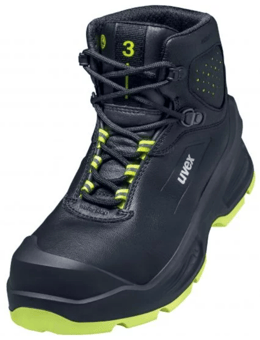 Picture of Uvex 3 Lace-Up Safety Boots Black/Yellow S3 CI SRC - TU-68722