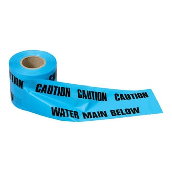 Picture of Blue Tape Warning Water Main Below - Sold Per Roll - 365 metres x 15cm [UT-UKT05WAT]