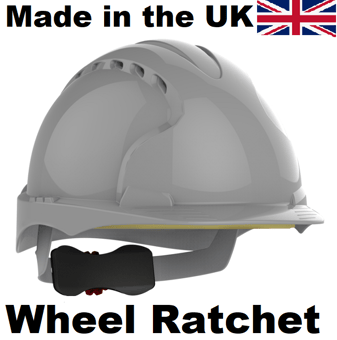 picture of JSP EVO 3 Grey Safety Helmet - Vented - Wheel Ratchet - [JS-AJF170-000-400]