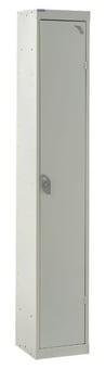 picture of QMP Standard Locker - 1 Compartment - Light Grey Doors - 1800H x 300W x 450D mm - [QM-LS1830451LXX]