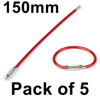 picture of Gripps Screwlock Cable - 3mm x 150mm - Pack of 5 - [GPS-H01031-5]