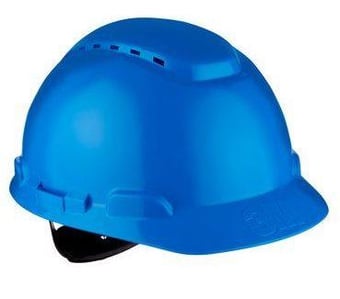 picture of 3M - H700 Blue Safety Helmet - Ratchet - Vented - [3M-H-700N-BB]