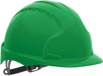 Picture of JSP - The All New EVO2 Green Safety Helmet - Standard Peak with OneTouch 3D Adjustment Slip Ratchet Harness - [JS-AJE030-000-300]