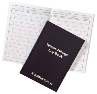 Picture of Exacompta Guildhall Vehicle Mileage Log Book Black - [EXC-T43Z]