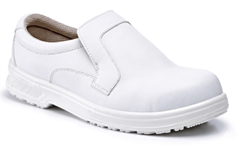 picture of CHICAGO Microfibre Slip On Shoe White S2 SRC - BN-RT212W