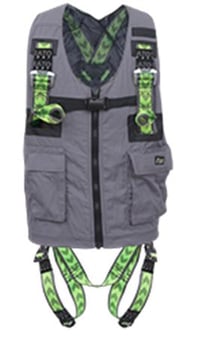 picture of Kratos Full Body Harness With Grey Multi-Pocket Work Vest - Universal Size - [KR-FA1030100]
