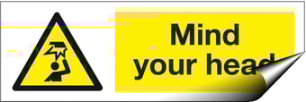 Picture of Mind Your Head Sign - 300 X 100Hmm - Self Adhesive Vinyl - [AS-WA56-SAV]