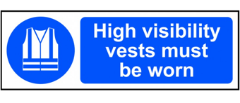 Picture of Spectrum Hi-Vis Vests Must Be Worn - RPVC 600 x 200 mm - SCXO-CI-12373