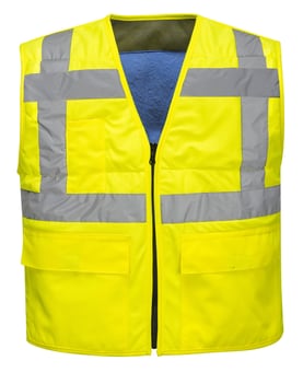 Picture of Portwest - Yellow High Vis Cooling Vest - PW-CV02YER