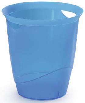 picture of Durable - Waste Basket Trend 16 L - 315 Dia x 330 mmH - Transparent Blue - Pack of 6 - [DL-1701710540]