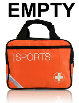 picture of EMPTY Medium Blue Dot Bright Orange Sports Trainer Kit Bag - 25cm x 20cm x 14cm  - [CM-300002]