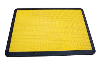 Picture of LowPro 15/10 Trench Cover with Flexi-Edge - Driveway Board - 150cm x 100cm - Black / Yellow - [OX-0815] - (HP)