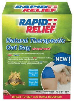 picture of Rapid Relief Natural Therapeutic Oat Bag With Gel Pack - Square - [BE-RA11278]