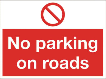 Picture of No Parking on Roads Sign - 600 x 450Hmm - Rigid Plastic [AS-PR162-RP]