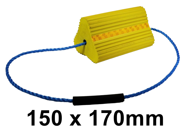 Vulcascot Wheel Chocks - Yellow - 150 x 170mm - [VS-WCY150]