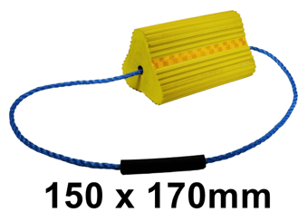 picture of Vulcascot Wheel Chocks - Yellow - 150 x 170mm - [VS-WCY150]