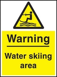 picture of Warning Water Skiing Area - [AS-WH22]
