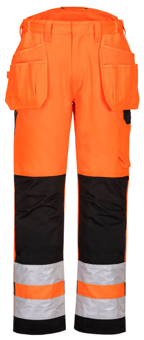 picture of Portwest - PW2 Hi-Vis Holster Trouser - Orange/Black - PW-PW242OBR