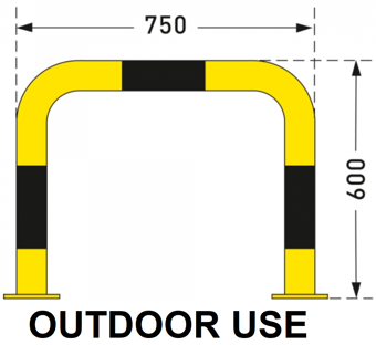 picture of BLACK BULL Protection Guard - Outdoor Use - (H)600 x (W)750mm - Yellow/Black - [MV-195.17.623]