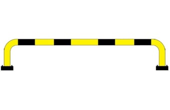 Picture of BLACK BULL FLEX Protection Guard - Indoor Use - (H)390 x (W)2000mm - Yellow/Black - [MV-196.23.138]