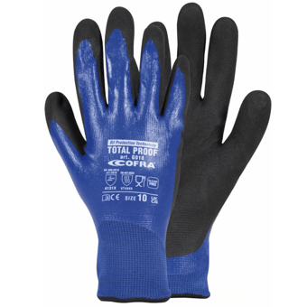 picture of Cofra Total Proof Nitrile Glove - Blue/Black - Pair - CO-G010