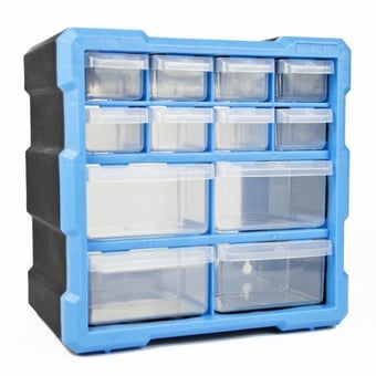 picture of Tekbox DIY Storage Organiser Unit with 12 Drawers - [TKB-BT-ORG-CC]