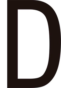 Picture of Spectrum 50mm Black Vinyl - Character ‘D’ - Pack of 10 - SCXO-CI-SVB01DL