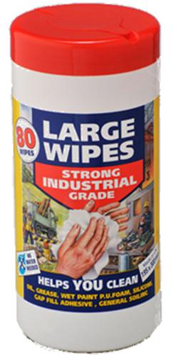 picture of Large Industrial Grade Deep Cleaning Wipes - Wipe Size 195mm x 300mm - Contains 80 Wipes - [AT-1854]