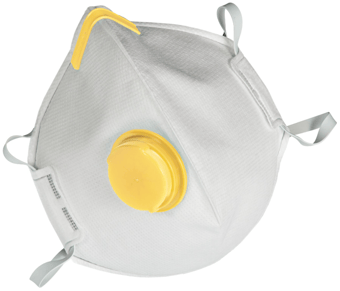 Picture of MSA Affinity 2121 Disposable Mask Folded FFP2 NR D Valve Yellow - [MS-10128877]