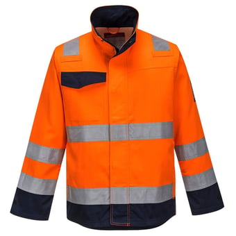 Picture of Portwest - Orange/Navy Modaflame RIS Orange/Navy Jacket - [PW-MV35ONR]