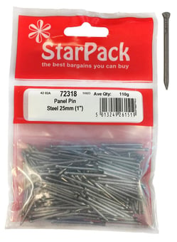 Picture of StarPack - 72318 - Pack of Steel Panel Pin - 25mm - Pack Weight 110g - [CI-72318]