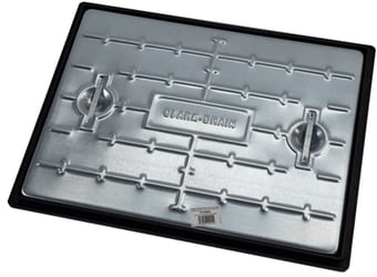 Picture of Solid Cover and Frame - Fitted with Integral Lifting Handles - Pedestrian Areas - 600 x 450 - CD-PC6BG