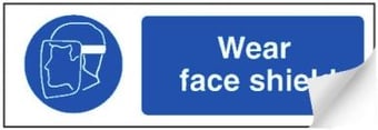 picture of Face Shield Sign - 300 x 100Hmm - Self Adhesive Vinyl - [AS-MA55-SAV] 