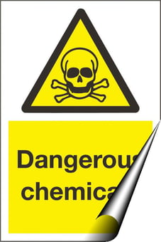 picture of Dangerous Chemicals Sign - 200 x 300Hmm - Self Adhesive Vinyl [AS-WA85-SAV]