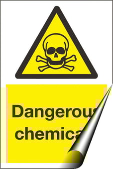 picture of Dangerous Chemicals Sign - 200 x 300Hmm - Self Adhesive Vinyl [AS-WA85-SAV]