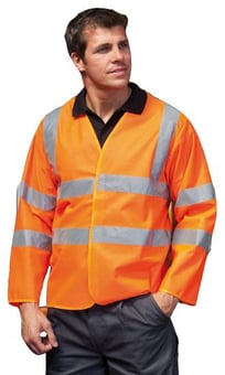 Picture of Flame Retardant Orange Hi Vis 2 Band & Brace Jerkin - YO-HVJ200FR-OR