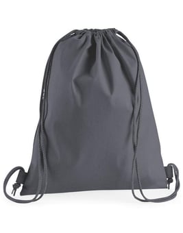 picture of Westford Mill Graphite Grey Premium Cotton Gymsack - [BT-W210-GGR]