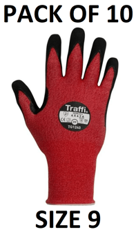 picture of TraffiGlove High Performing 15gg Gloves - Size 9 - Pack of 10 - TS-TG1240-9X10 - (AMZPK2)