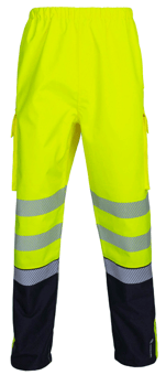 picture of Deltic Hi-Vis Two-Tone Overtrouser Saturn Yellow/Navy - BE-BSDTRTTSYN