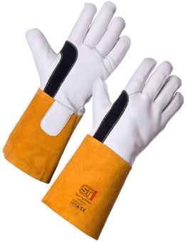 picture of Supertouch Tig Welder's Gauntlet Tan/White - Pair - [ST-P20763] - (DISC-R)