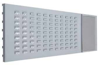 Picture of QMP Back Panel - Louvred/Pinboard - 1500mm Light Grey - [QM-BELO4815IXXX]