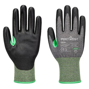picture of Portwest A638 - CS Cut C15 PU Glove - Pair - Grey/Black - PW-A638G8R