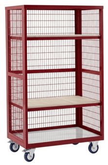 Picture of QMP Boxwell Trolley Without Doors - Red - Plywood - 1955H x 900W x 600D - [QM-XW199060PRXX] - (LP)