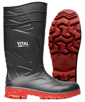picture of Vital Titan X PVC Safety Wellington Boot S5 FO SR - Red/Black - VI-VW256.02