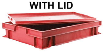 picture of Detectable Stackable Storage Tray with Lid - Red - [DT-534S-A40-P03]