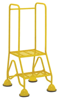 picture of Slingsby Multi Glide Premium Platform Steps - 2 Treads - Yellow - [SLB-434882] - (LP)