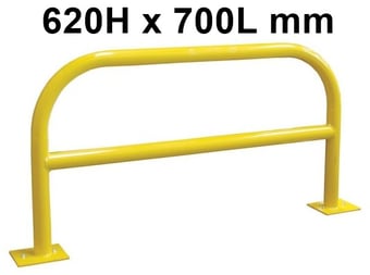 picture of QMP Pallet Racking Protection Barrier - 620H x 700L mm - [QM-RBMODBX700YX]