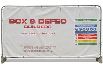 picture of Branded With Your Logo - PVC Mesh Heras Fence Cover - 3.375m x 1.78m - [LTR-PVCFCOVER]