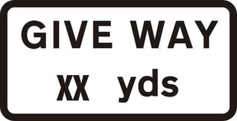 Picture of Spectrum 764 x 391mm Dibond ‘Give Way __ Yds’ Road Sign - With Channel - [SCXO-CI-14055]