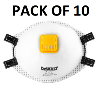 picture of Dewalt FFP3 Disposable Particulate Respirator - Pack of 10 - [FDC-DXIRFFP310]